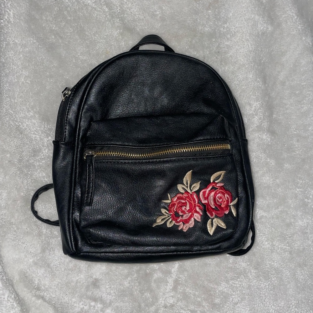 black mini backpack